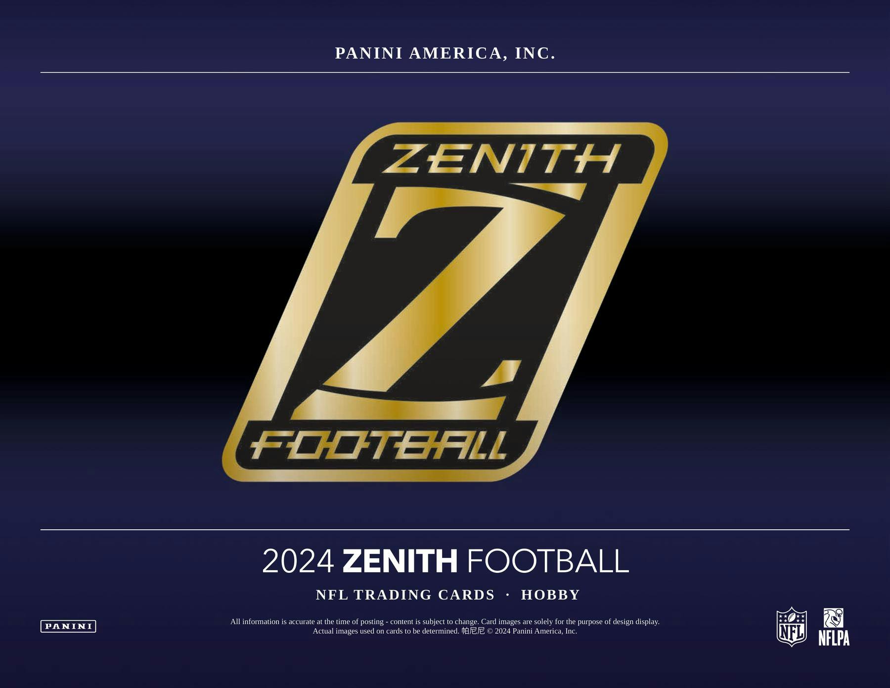 2024 Panini Zenith Football Hobby Box - Columbia Hobby - Sports Card Boxes - Toploaders - Card Savers