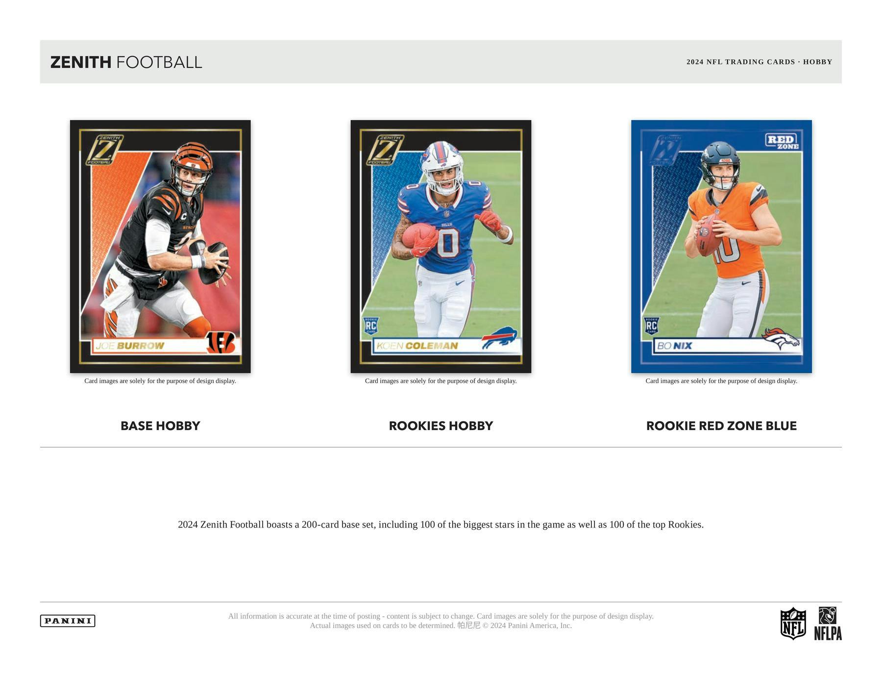 2024 Panini Zenith Football Hobby Box - Columbia Hobby - Sports Card Boxes - Toploaders - Card Savers