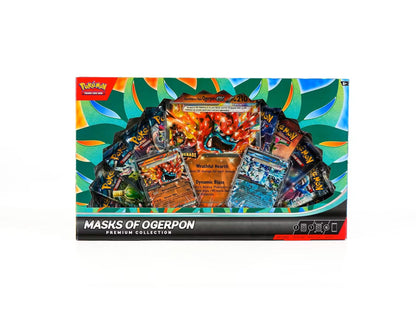2024 Pokémon Masks of Ogerpon Premium Collection Box | Columbia Sports Cards & More - Columbia Hobby - Sports Card Boxes - Toploaders - Card Savers