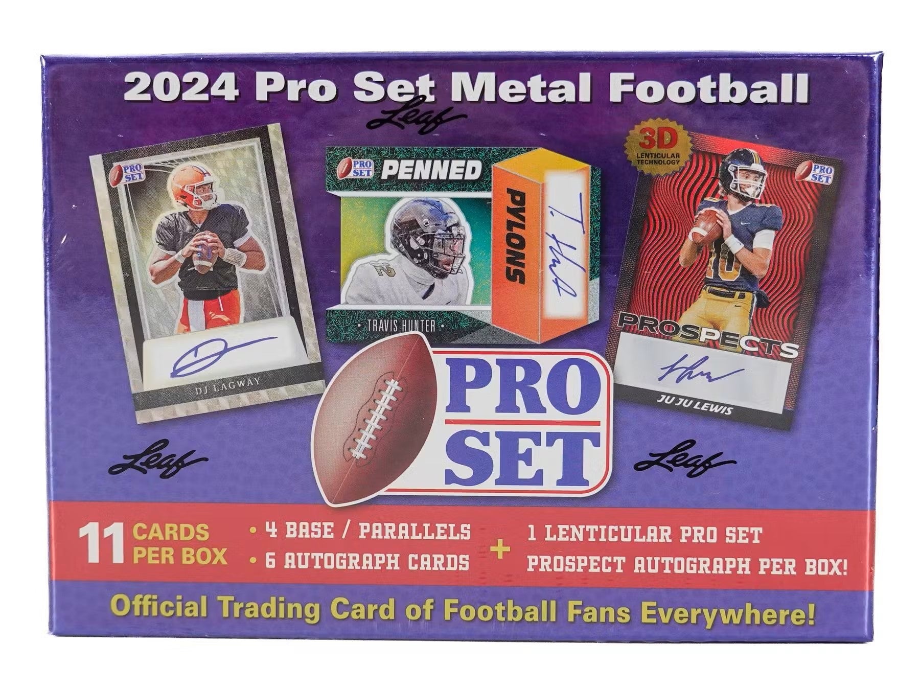 2024 Pro Set Metal Football Hobby Box - Columbia Hobby - Sports Card Boxes - Toploaders - Card Savers