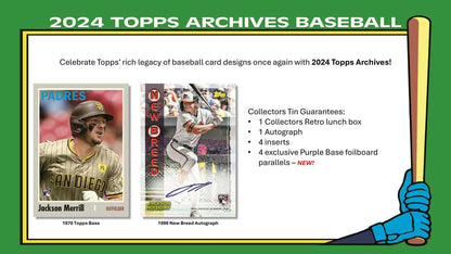 2024 Topps Archives Baseball Collector Box - Columbia Hobby - Sports Card Boxes - Toploaders - Card Savers