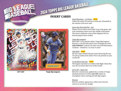 2024 Topps Big League Baseball Hobby Box - Columbia Hobby - Sports Card Boxes - Toploaders - Card Savers
