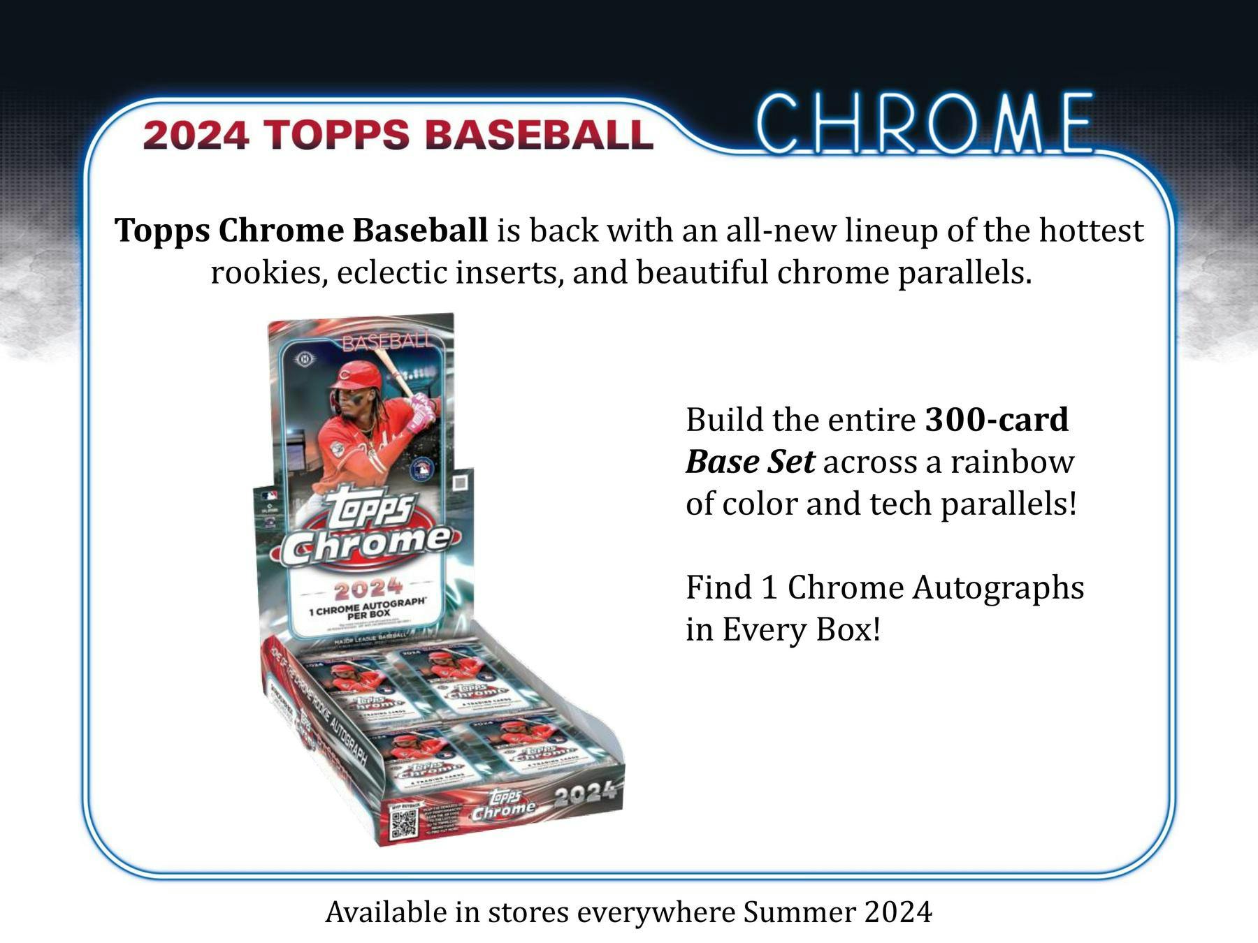 2024 Topps Chrome Baseball Hobby Jumbo Box - Columbia Hobby - Sports Card Boxes - Toploaders - Card Savers