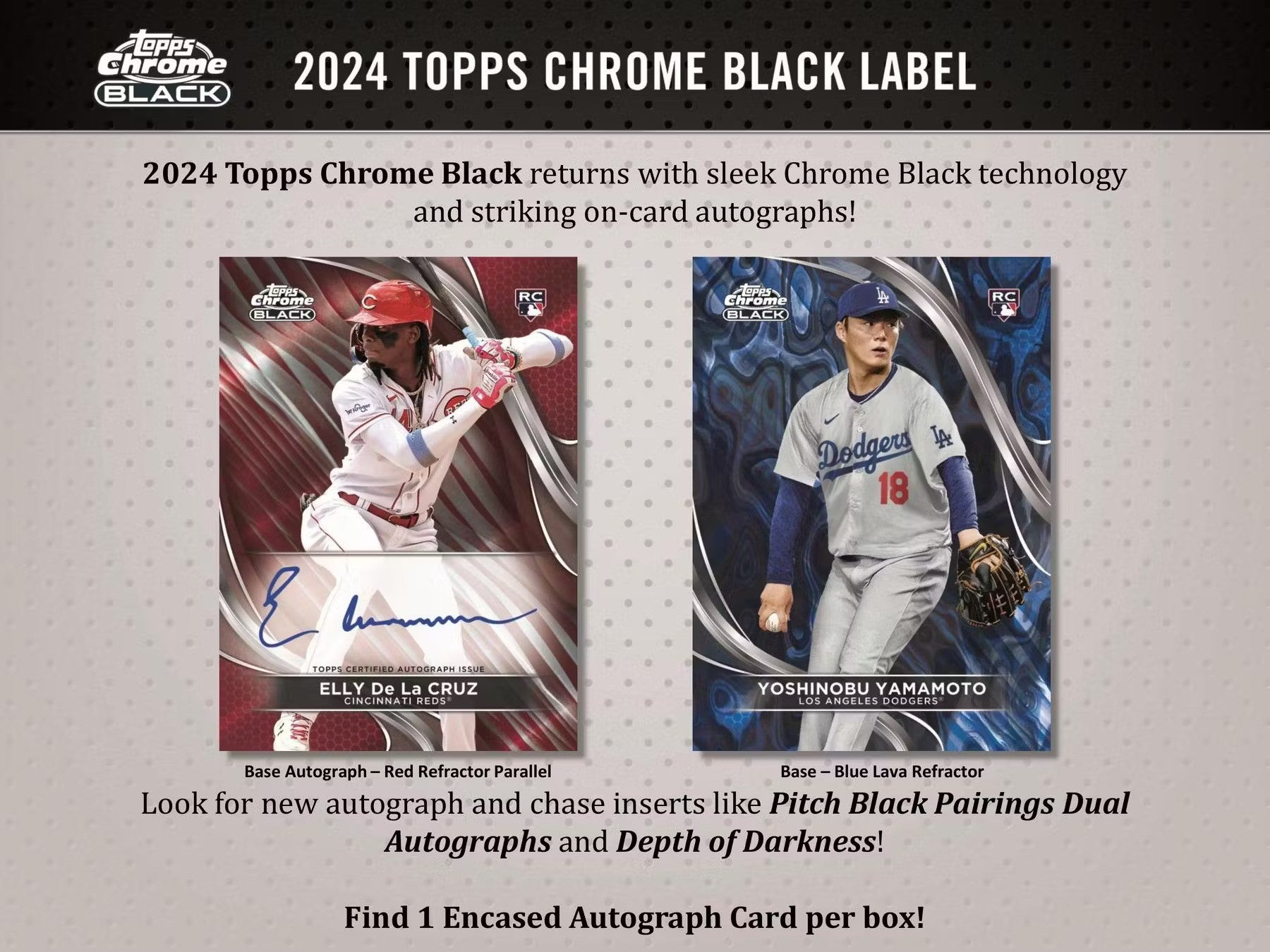2024 Topps Chrome Black Baseball Hobby Box - Columbia Hobby - Sports Card Boxes - Toploaders - Card Savers