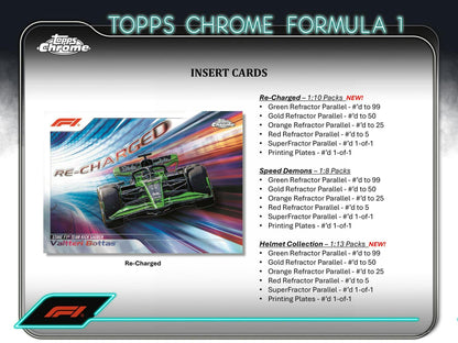 2024 Topps Chrome F1 Formula 1 6 - Pack Blaster Box - Columbia Hobby - Sports Card Boxes - Toploaders - Card Savers