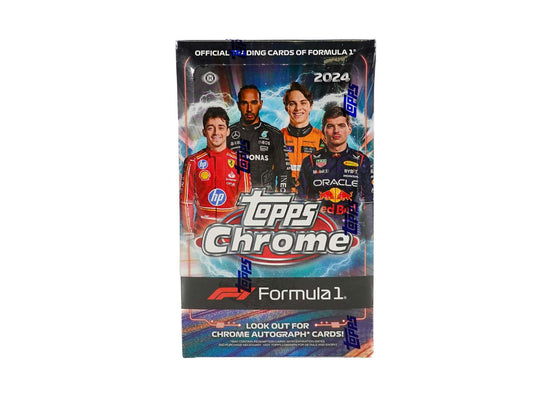 2024 Topps Chrome F1 Formula 1 Racing Hobby Box - Columbia Hobby - Sports Card Boxes - Toploaders - Card Savers