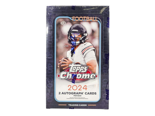 2024 Topps Chrome Football Hobby Box - Columbia Hobby - Sports Card Boxes - Toploaders - Card Savers