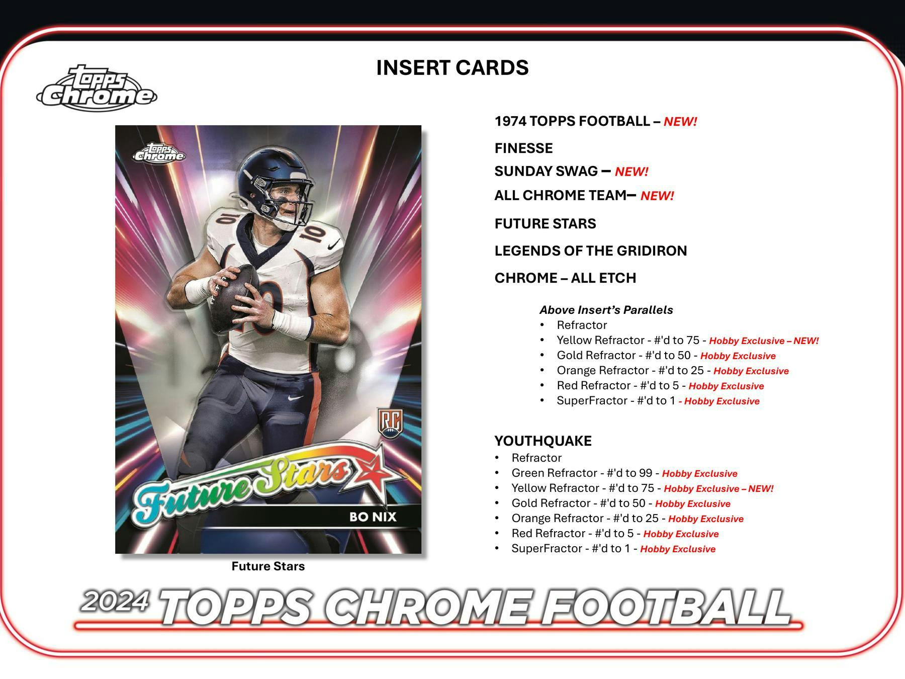 2024 Topps Chrome Football Hobby Box - Columbia Hobby - Sports Card Boxes - Toploaders - Card Savers