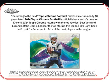 2024 Topps Chrome Football Hobby Box - Columbia Hobby - Sports Card Boxes - Toploaders - Card Savers