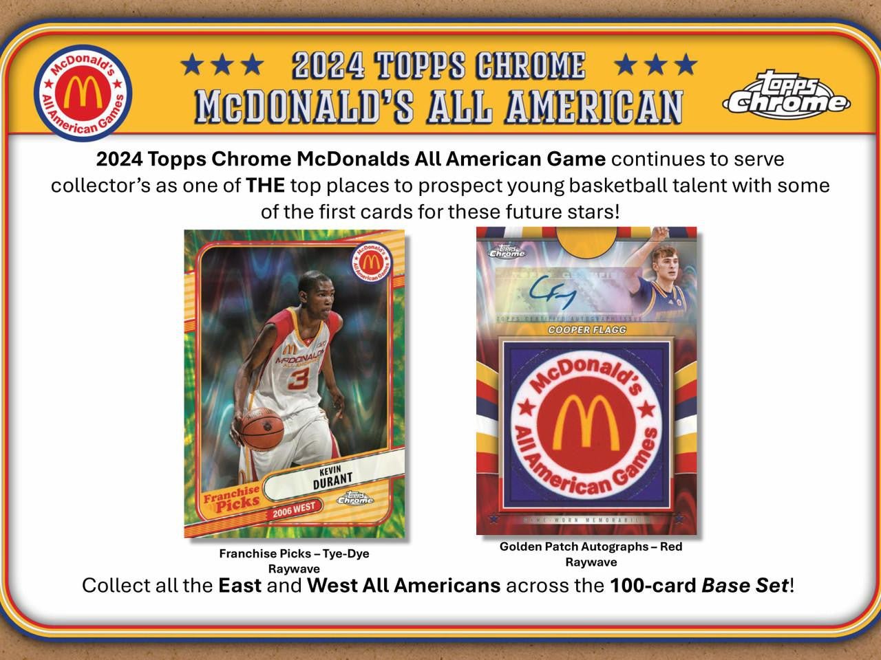 2024 Topps Chrome McDonald's All American Basketball Monster Box (COOPER FLAGG!) - Columbia Hobby - Sports Card Boxes - Toploaders - Card Savers