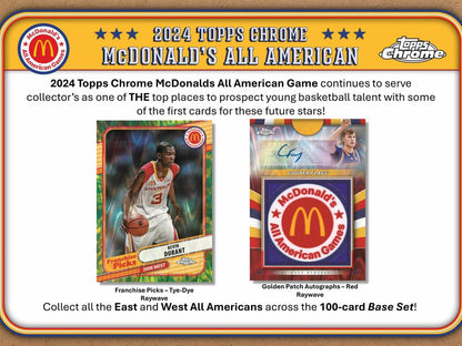 2024 Topps Chrome McDonald's All American Basketball Monster Box (COOPER FLAGG!) - Columbia Hobby - Sports Card Boxes - Toploaders - Card Savers