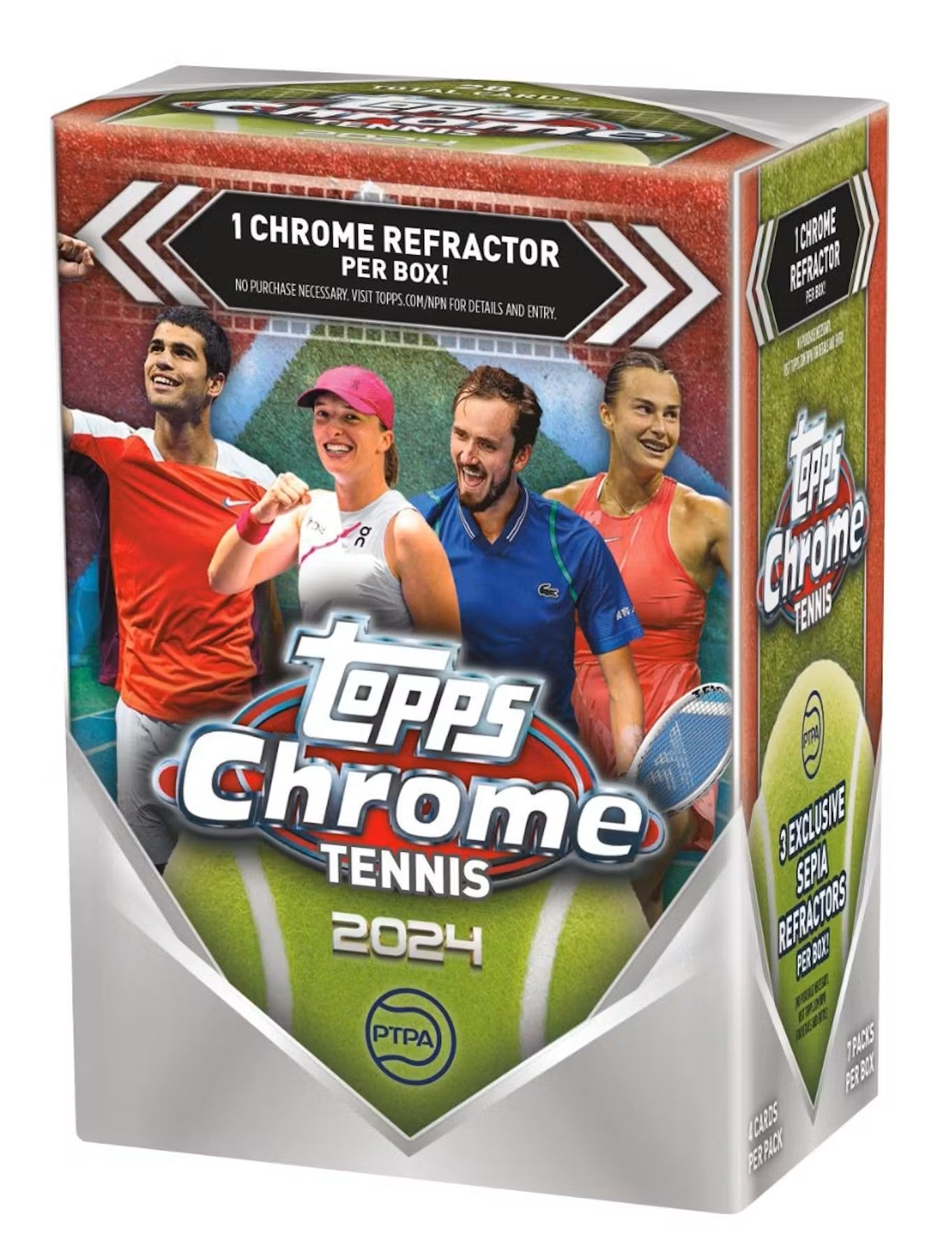 2024 Topps Chrome Tennis 7 - Pack Blaster Box - Columbia Sports Cards