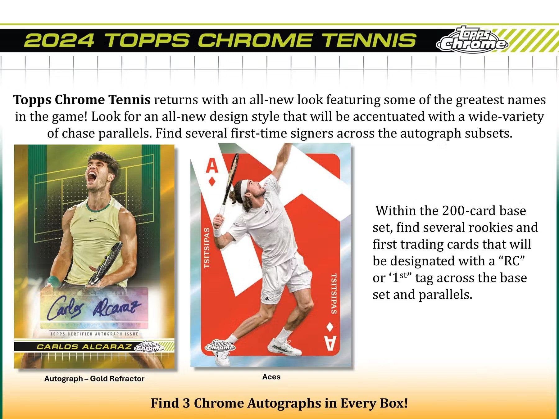 2024 Topps Chrome Tennis Breakers Delight - Columbia Hobby - Sports Card Boxes - Toploaders - Card Savers