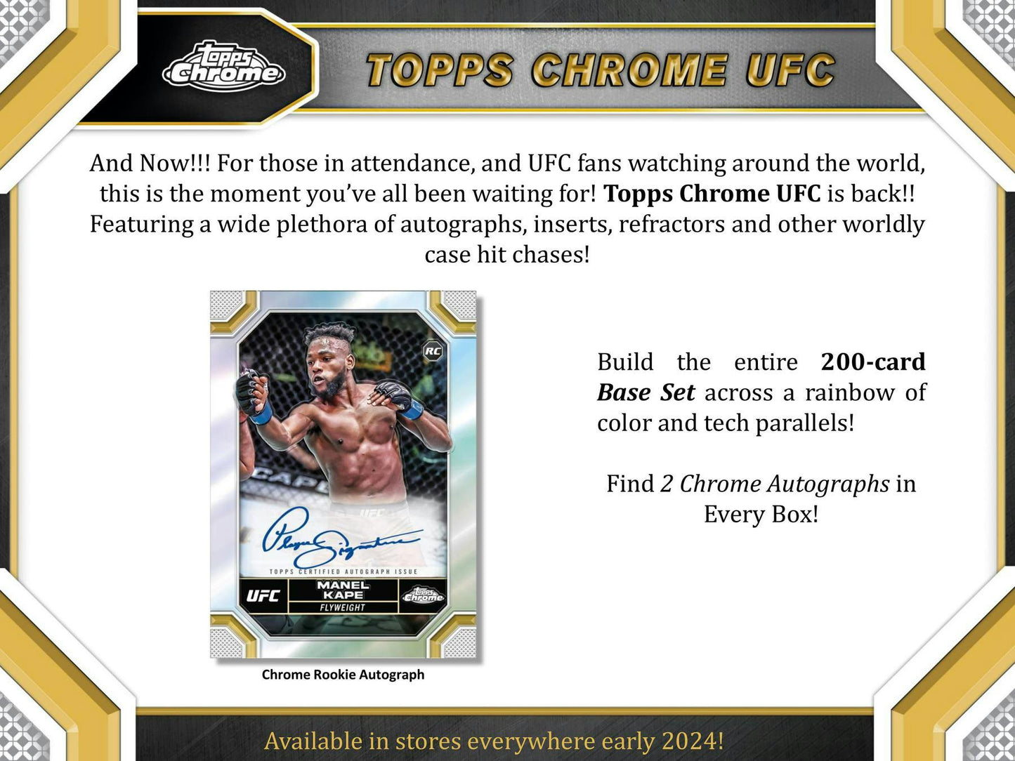 2024 Topps Chrome UFC Hobby Box - Columbia Hobby - Sports Card Boxes - Toploaders - Card Savers