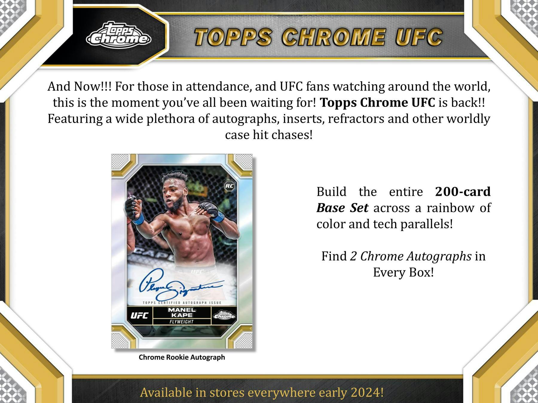 2024 Topps Chrome UFC Hobby Box - Columbia Hobby - Sports Card Boxes - Toploaders - Card Savers