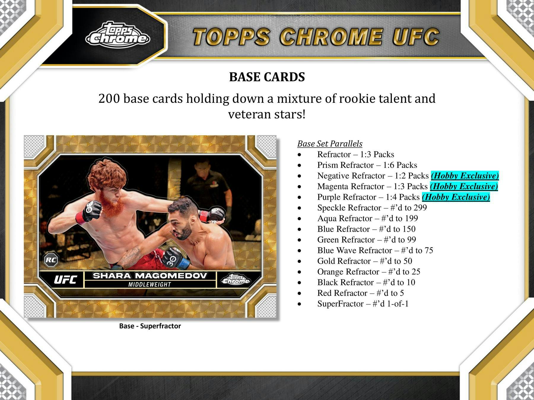 2024 Topps Chrome UFC Hobby Box - Columbia Hobby - Sports Card Boxes - Toploaders - Card Savers