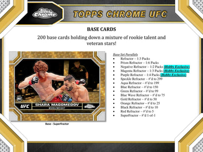 2024 Topps Chrome UFC Hobby Box - Columbia Hobby - Sports Card Boxes - Toploaders - Card Savers