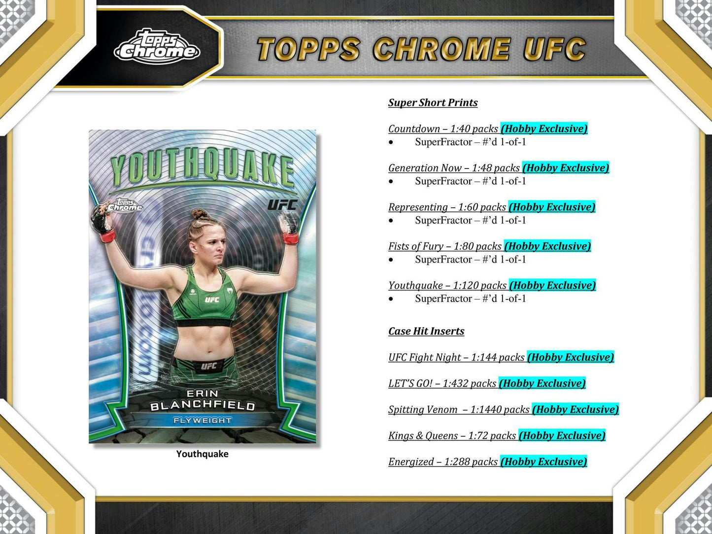 2024 Topps Chrome UFC Hobby Box - Columbia Hobby - Sports Card Boxes - Toploaders - Card Savers