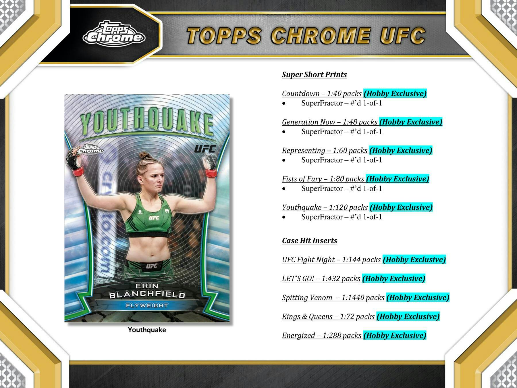 2024 Topps Chrome UFC Hobby Box - Columbia Hobby - Sports Card Boxes - Toploaders - Card Savers