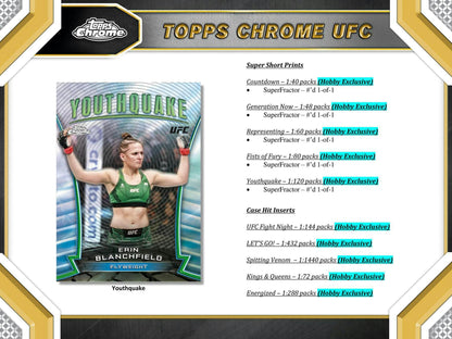 2024 Topps Chrome UFC Hobby Box - Columbia Hobby - Sports Card Boxes - Toploaders - Card Savers
