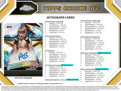 2024 Topps Chrome UFC Hobby Box - Columbia Hobby - Sports Card Boxes - Toploaders - Card Savers