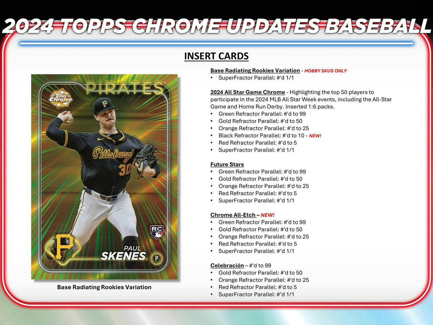 2024 Topps Chrome Update Series Baseball Breaker Delight Box - Columbia Hobby - Sports Card Boxes - Toploaders - Card Savers