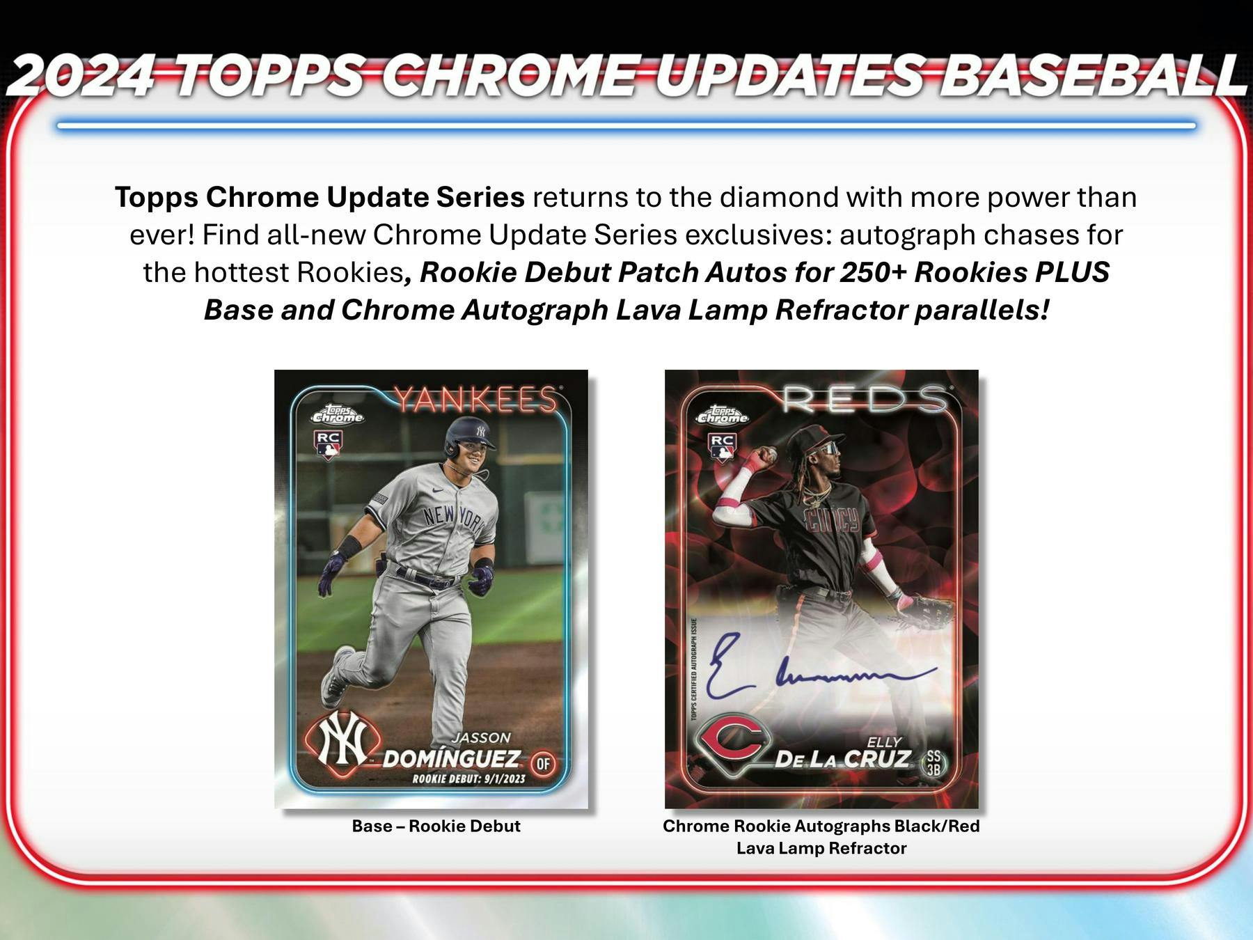 2024 Topps Chrome Update Series Baseball Breaker Delight Box - Columbia Hobby - Sports Card Boxes - Toploaders - Card Savers
