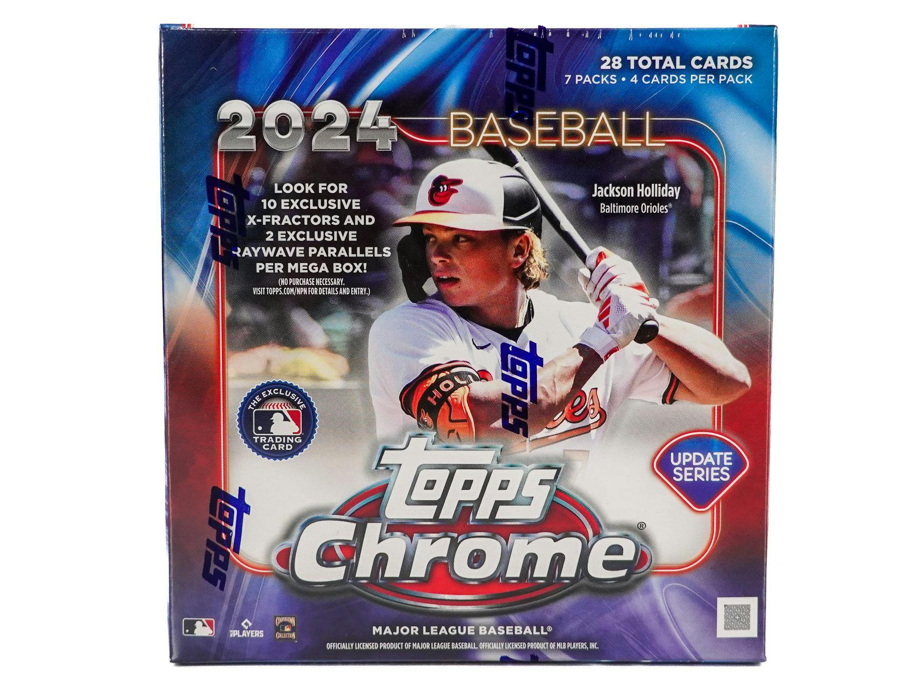 2024 Topps Chrome Update Series Baseball Mega Box - Columbia Hobby - Sports Card Boxes - Toploaders - Card Savers
