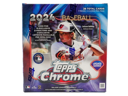 2024 Topps Chrome Update Series Baseball Mega Box - Columbia Hobby - Sports Card Boxes - Toploaders - Card Savers