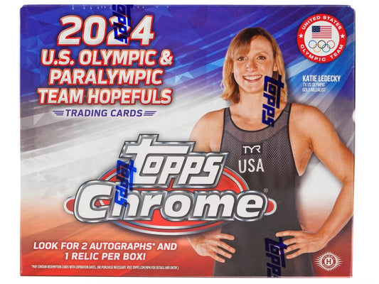 2024 Topps Chrome U.S. Olympic & Paralympic Hopefuls Hobby Box - Columbia Hobby - Sports Card Boxes - Toploaders - Card Savers