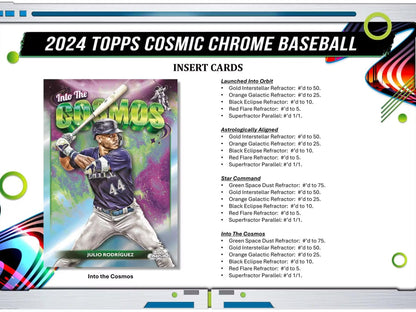 2024 Topps Cosmic Chrome Baseball Hobby Box - Columbia Hobby - Sports Card Boxes - Toploaders - Card Savers