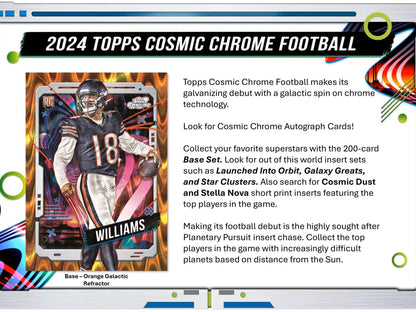 2024 Topps Cosmic Chrome Football Hobby Box - Columbia Hobby - Sports Card Boxes - Toploaders - Card Savers