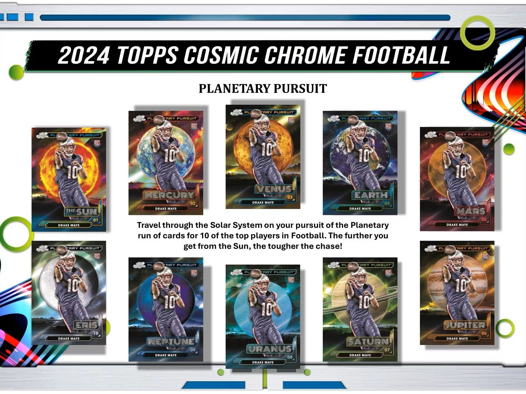 2024 Topps Cosmic Chrome Football Hobby Box - Columbia Hobby - Sports Card Boxes - Toploaders - Card Savers