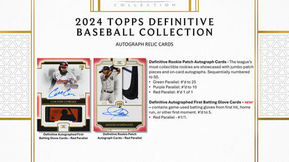 2024 Topps Definitive Collection Baseball Hobby Box - Columbia Hobby - Sports Card Boxes - Toploaders - Card Savers