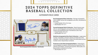 2024 Topps Definitive Collection Baseball Hobby Box - Columbia Hobby - Sports Card Boxes - Toploaders - Card Savers