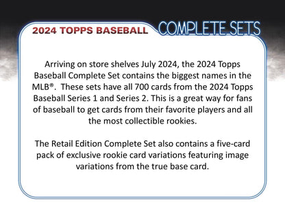 2024 Topps Factory Set Baseball Retail (Box) - Columbia Hobby - Sports Card Boxes - Toploaders - Card Savers