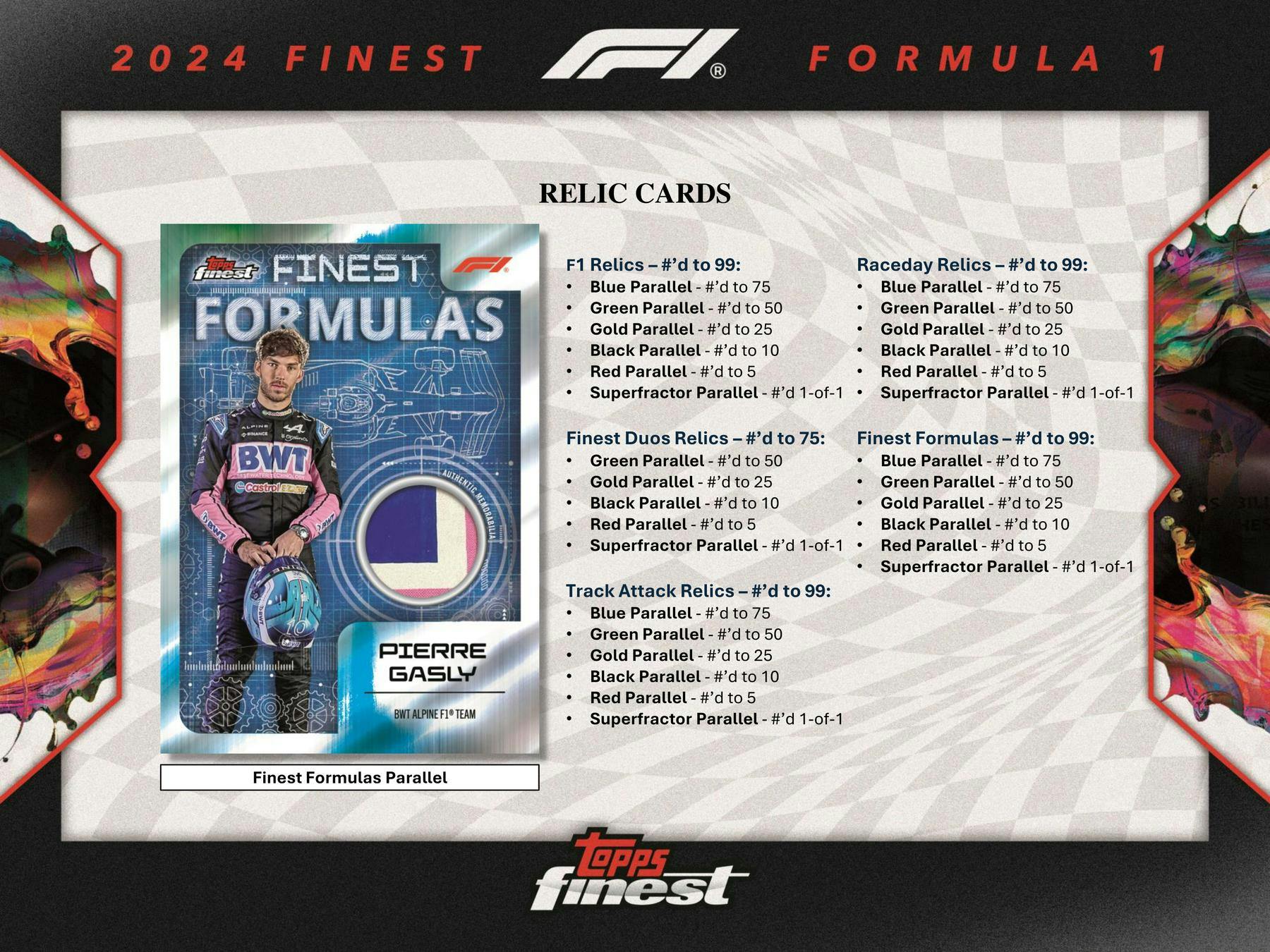 2024 Topps Finest F1 Formula 1 Hobby Box - Columbia Hobby - Sports Card Boxes - Toploaders - Card Savers