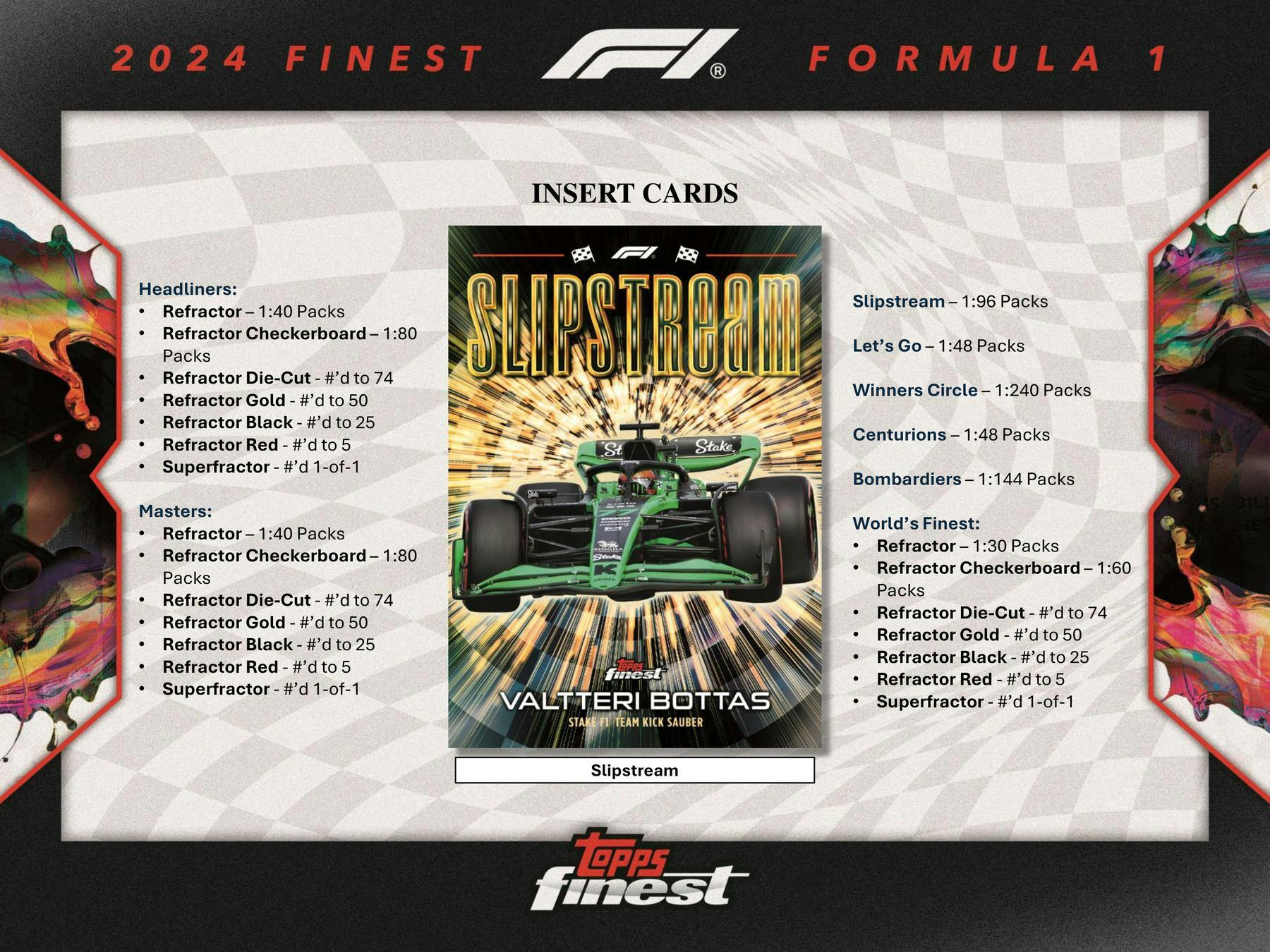 2024 Topps Finest F1 Formula 1 Hobby Box - Columbia Hobby - Sports Card Boxes - Toploaders - Card Savers