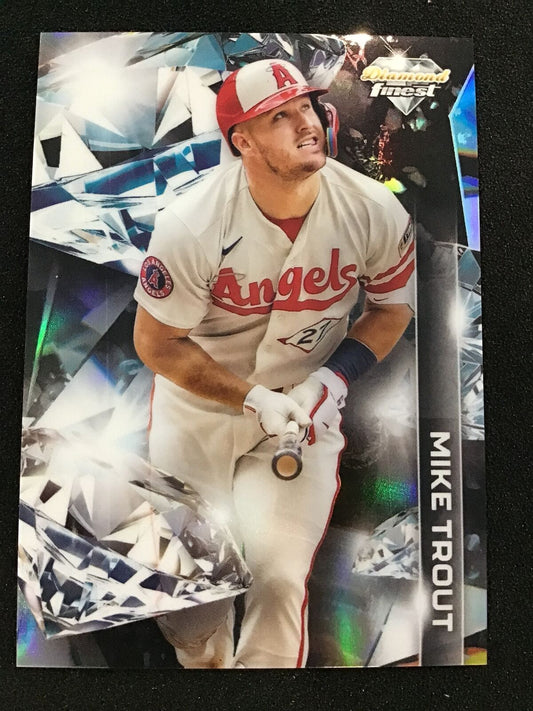 2024 Topps Finest Mike Trout Diamond Finest Refractor #DF - 3 Angels SP - Columbia Hobby - Sports Card Boxes - Toploaders - Card Savers