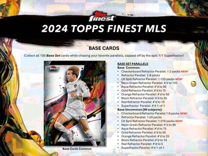 2024 Topps Finest MLS Soccer Hobby Box - Columbia Hobby - Sports Card Boxes - Toploaders - Card Savers