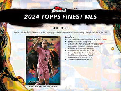 2024 Topps Finest MLS Soccer Hobby Box - Columbia Hobby - Sports Card Boxes - Toploaders - Card Savers