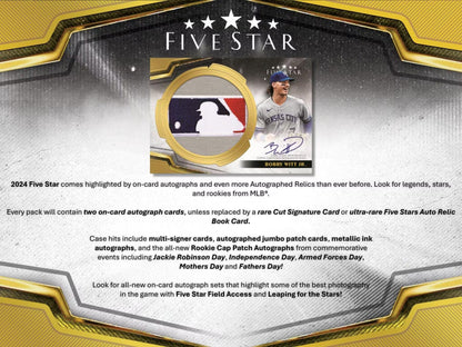 2024 Topps Five Star Baseball Hobby Box - Columbia Hobby - Sports Card Boxes - Toploaders - Card Savers