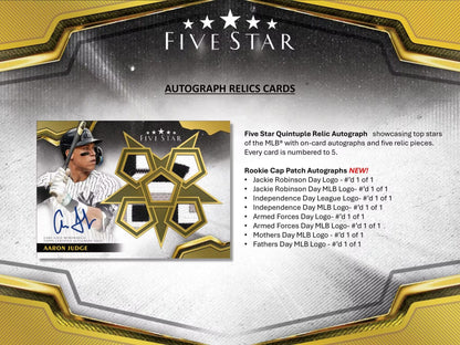2024 Topps Five Star Baseball Hobby Box - Columbia Hobby - Sports Card Boxes - Toploaders - Card Savers