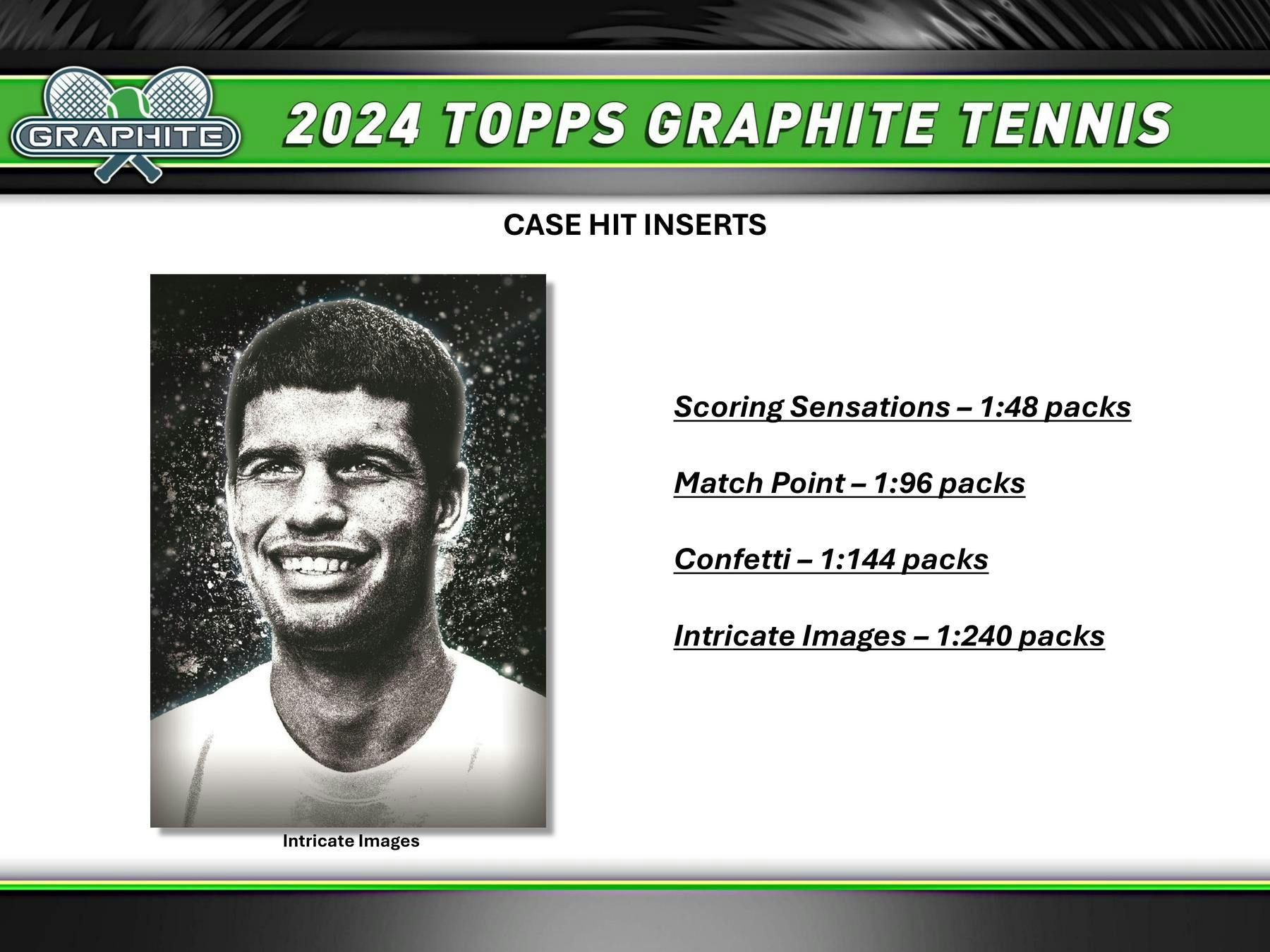 2024 Topps Graphite Tennis Hobby Box - Columbia Hobby - Sports Card Boxes - Toploaders - Card Savers