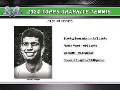 2024 Topps Graphite Tennis Hobby Box - Columbia Hobby - Sports Card Boxes - Toploaders - Card Savers