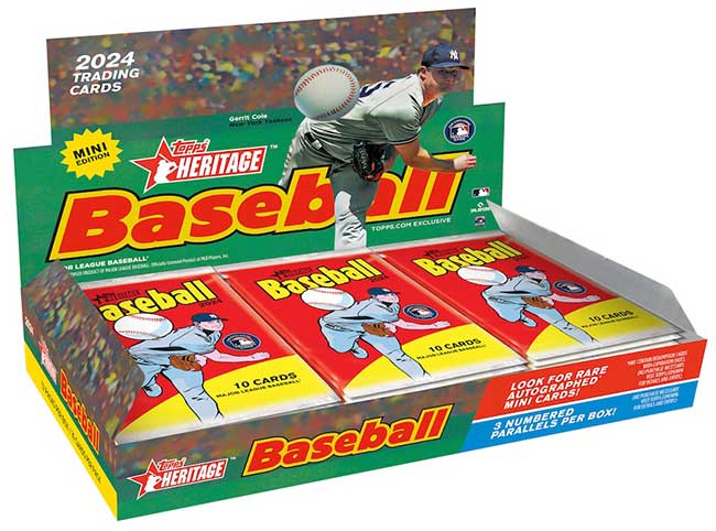 2024 Topps Heritage Baseball Mini Box - Columbia Hobby - Sports Card Boxes - Toploaders - Card Savers