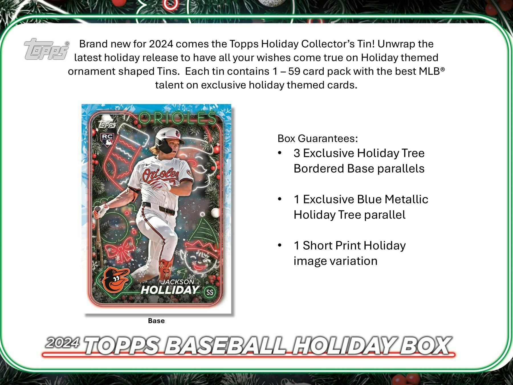 2024 Topps Holiday Baseball Advent Calendar - Columbia Hobby - Sports Card Boxes - Toploaders - Card Savers
