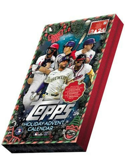 2024 Topps Holiday Baseball Advent Calendar - Columbia Hobby - Sports Card Boxes - Toploaders - Card Savers