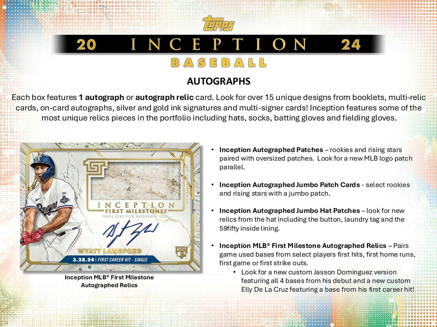 2024 Topps Inception Baseball Hobby Box - Columbia Hobby - Sports Card Boxes - Toploaders - Card Savers