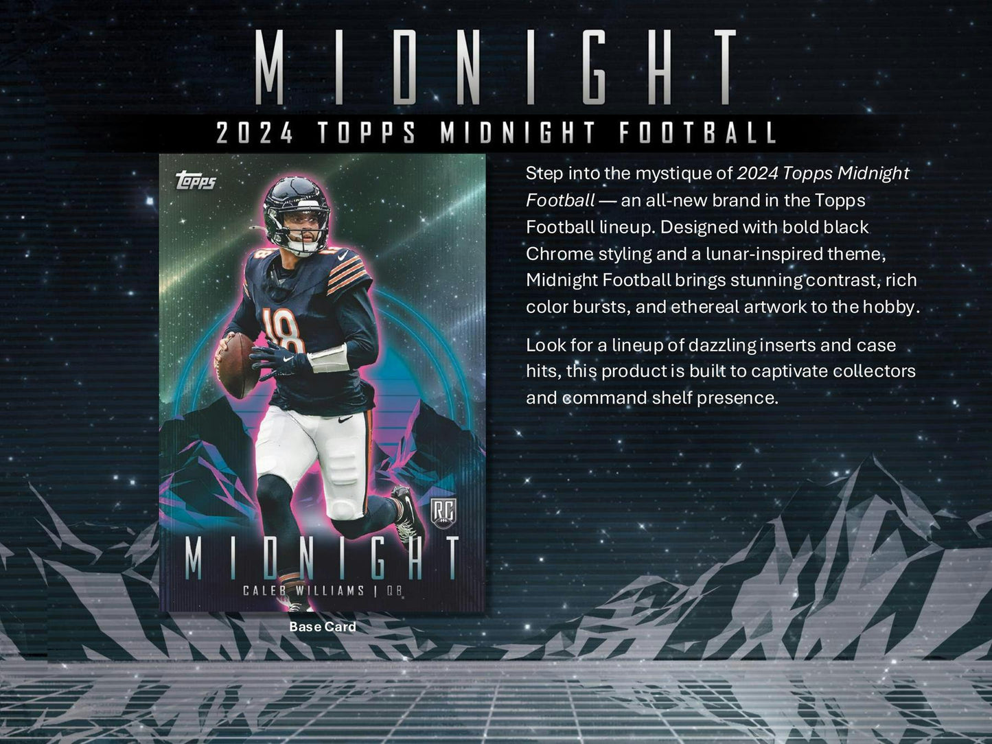 2024 Topps Midnight Football Hobby Box - Columbia Hobby - Sports Card Boxes - Toploaders - Card Savers